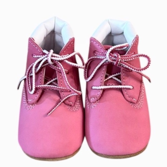 Timberland Infant Girls Crib Bootie Pink Bootie Set Baby Shoes Size 3 - Picture 4 of 9